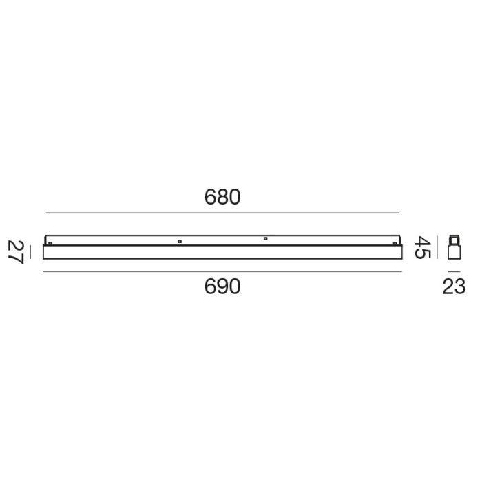 Modulo di illuminazione LED lineare antiabbaglio GFA1280